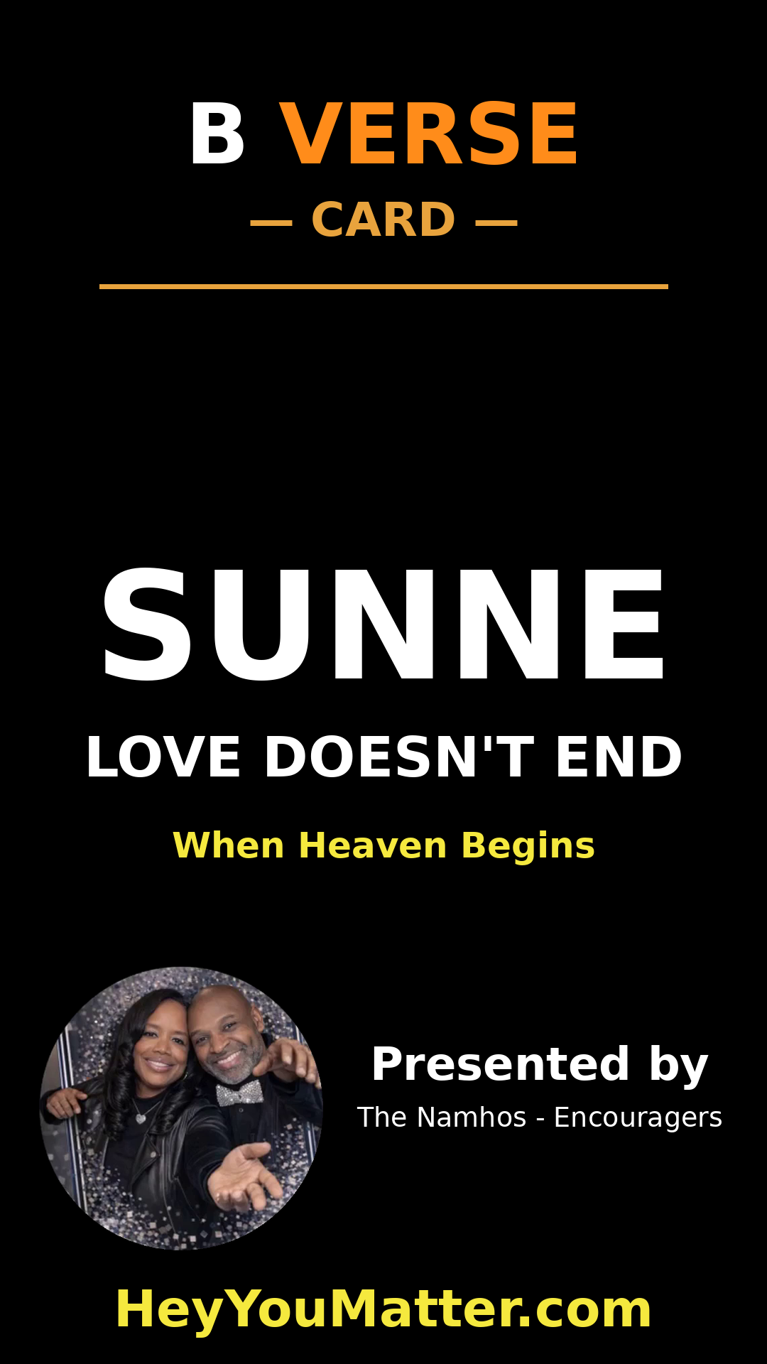 A B Verse card for SUNNE